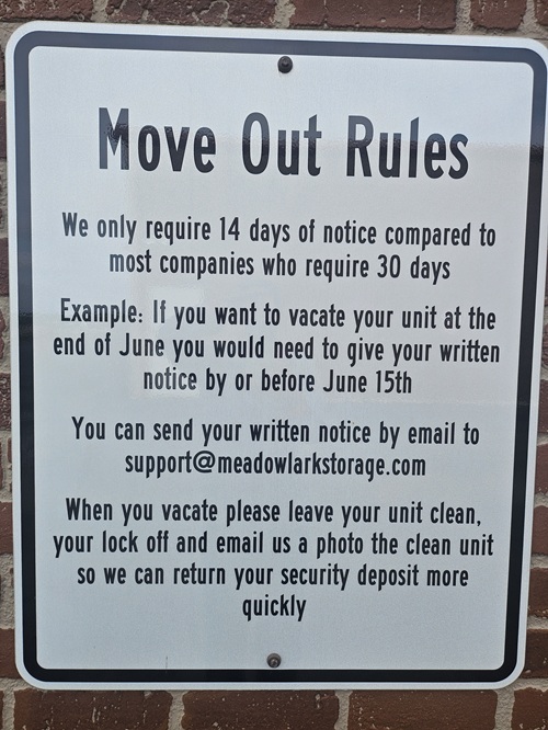 Move Out Rules
